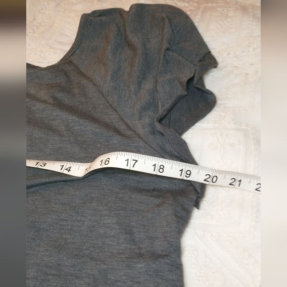 Inc. Grey Ruffle Top - Picture 4 of 5